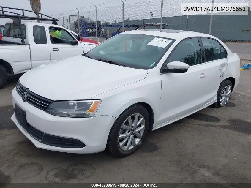 2014 Volkswagen Jetta 1.8T Se VIN: 3VWD17AJ4EM376653 Lot: 40209619