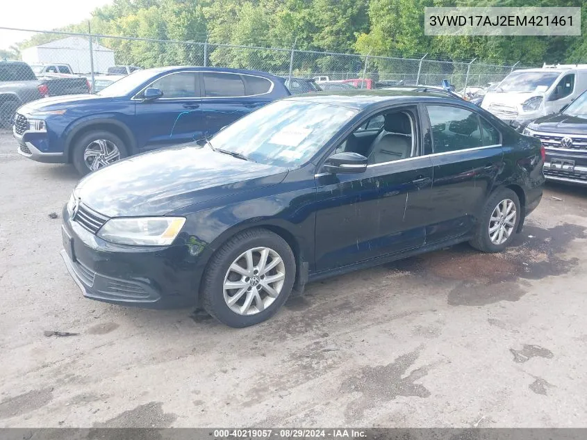 3VWD17AJ2EM421461 2014 Volkswagen Jetta 1.8T Se