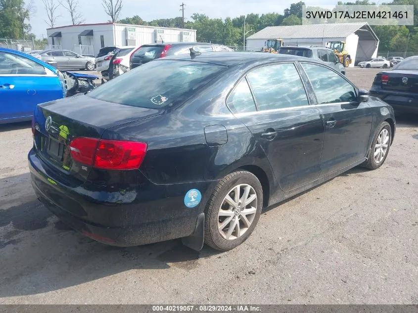 3VWD17AJ2EM421461 2014 Volkswagen Jetta 1.8T Se