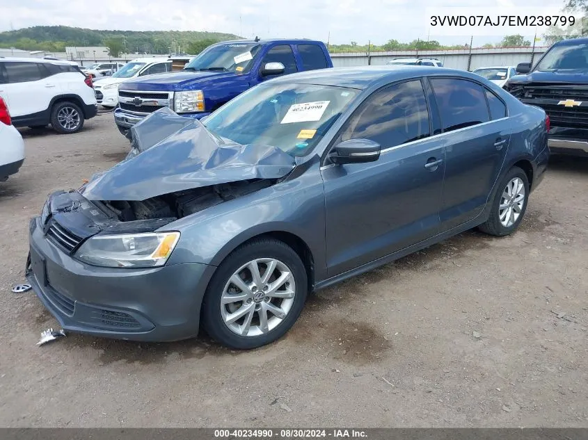 2014 Volkswagen Jetta 1.8T Se VIN: 3VWD07AJ7EM238799 Lot: 40234990