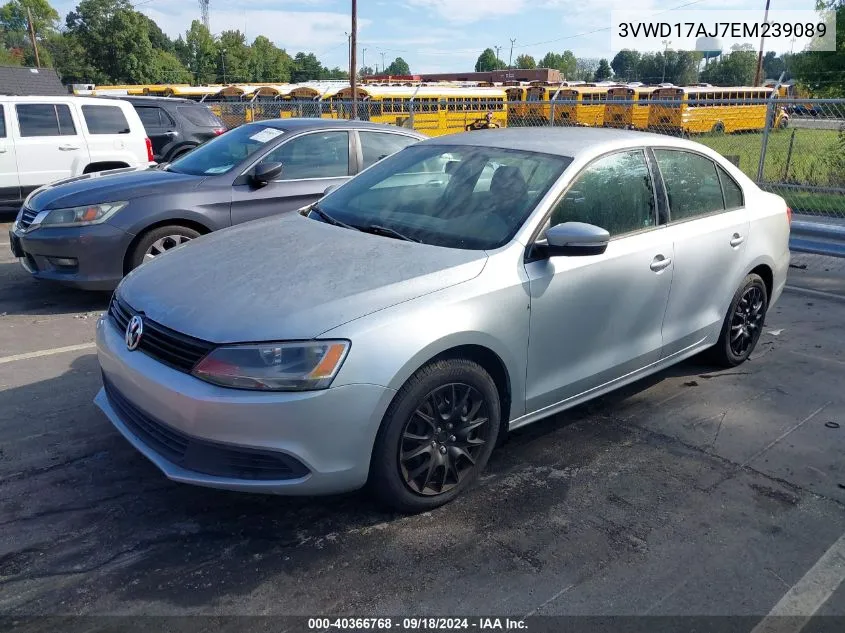 2014 Volkswagen Jetta 1.8T Se VIN: 3VWD17AJ7EM239089 Lot: 40366768