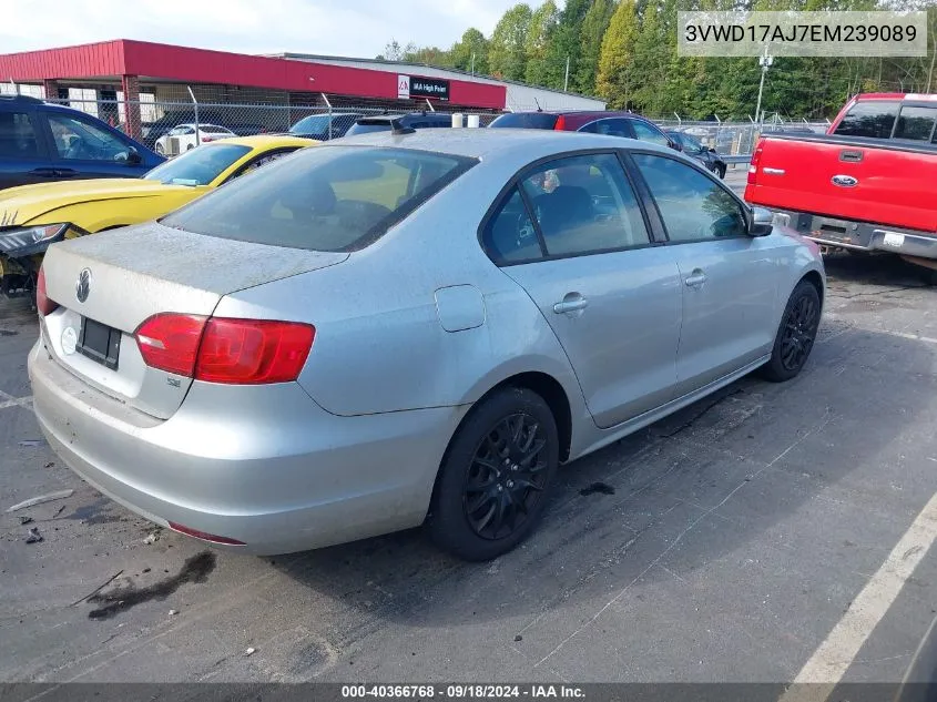 3VWD17AJ7EM239089 2014 Volkswagen Jetta 1.8T Se