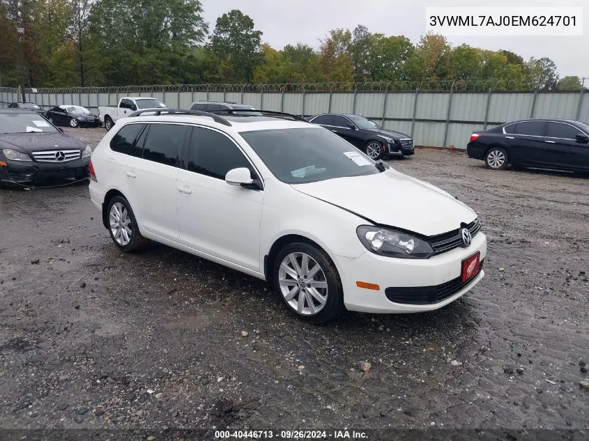 3VWML7AJ0EM624701 2014 Volkswagen Jetta Sportwagen 2.0L Tdi