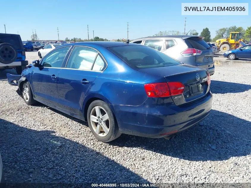 2014 Volkswagen Jetta 2.0L Tdi VIN: 3VWLL7AJ1EM405936 Lot: 40466995