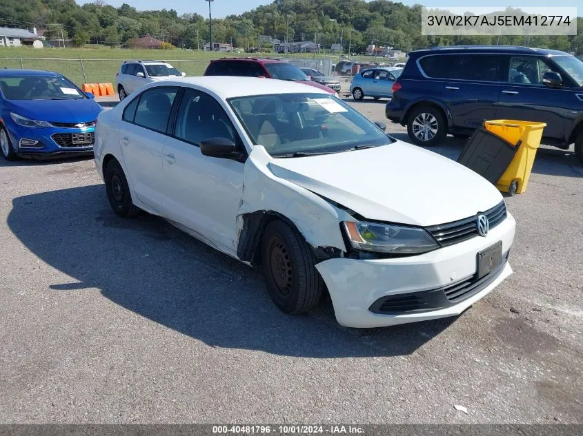 3VW2K7AJ5EM412774 2014 Volkswagen Jetta 2.0L S