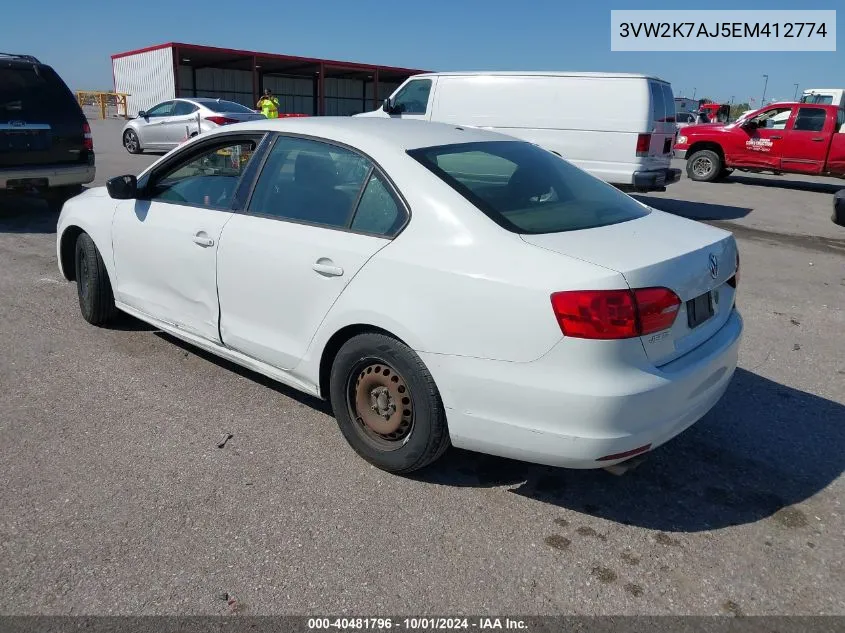 3VW2K7AJ5EM412774 2014 Volkswagen Jetta 2.0L S