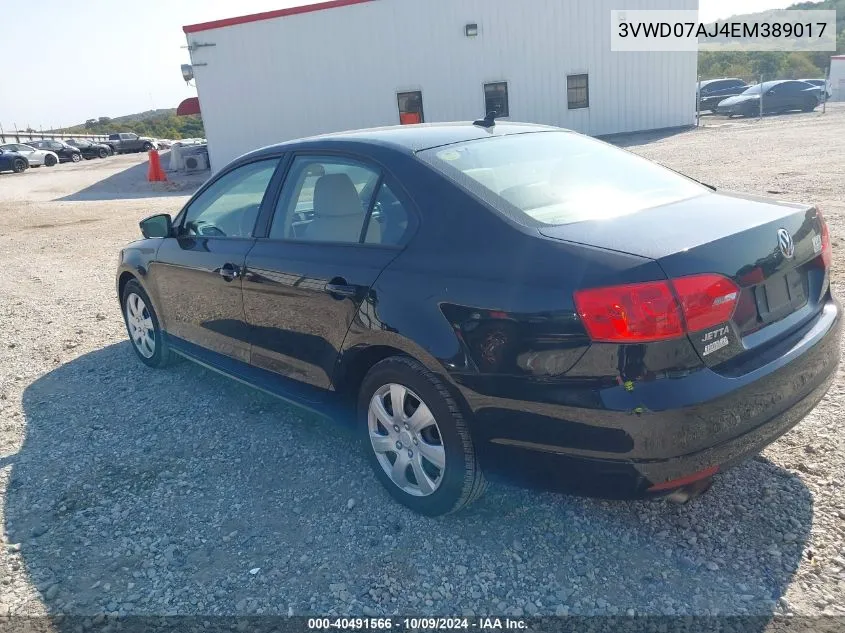 2014 Volkswagen Jetta Se VIN: 3VWD07AJ4EM389017 Lot: 40491566