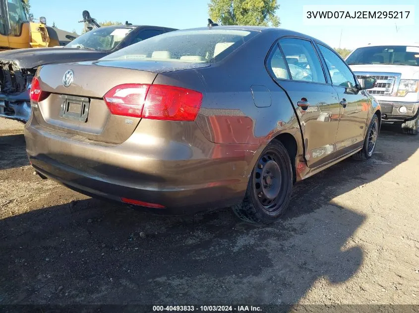 2014 Volkswagen Jetta 1.8T Se VIN: 3VWD07AJ2EM295217 Lot: 40493833