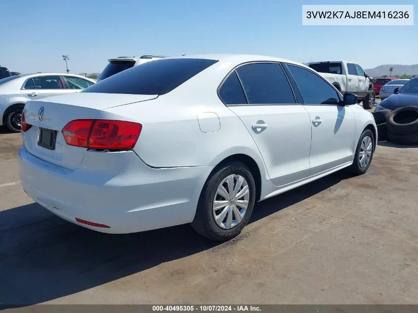 3VW2K7AJ8EM416236 2014 Volkswagen Jetta 2.0L S