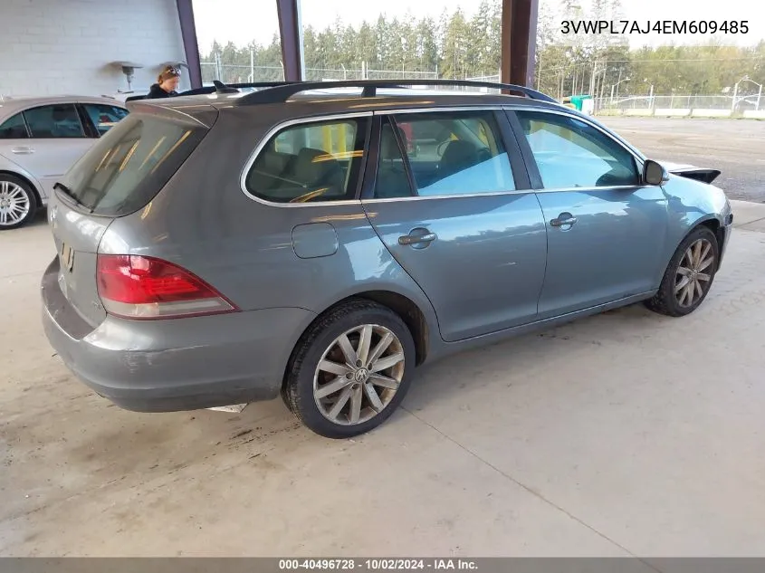 2014 Volkswagen Jetta Sportwagen 2.0L Tdi VIN: 3VWPL7AJ4EM609485 Lot: 40496728