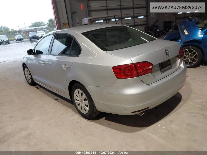 3VW2K7AJ7EM392074 2014 Volkswagen Jetta S