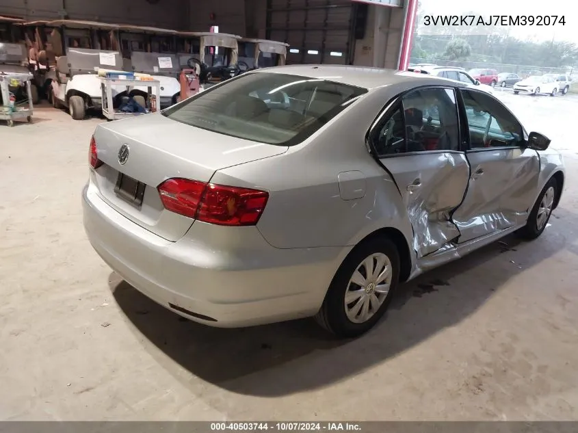 3VW2K7AJ7EM392074 2014 Volkswagen Jetta S