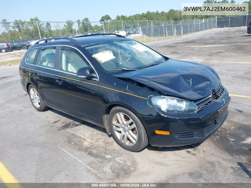 3VWPL7AJ2EM600462 2014 Volkswagen Jetta Sportwagen 2.0L Tdi