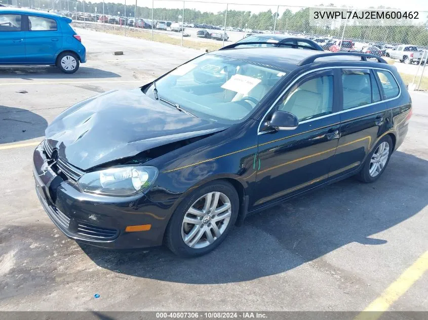 3VWPL7AJ2EM600462 2014 Volkswagen Jetta Sportwagen 2.0L Tdi