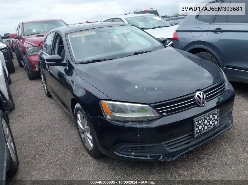 2014 Volkswagen Jetta Se VIN: 3VWD17AJ6EM393681 Lot: 40509695