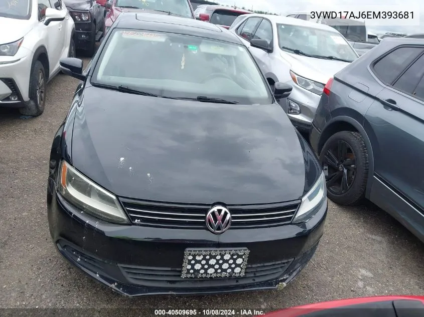 2014 Volkswagen Jetta Se VIN: 3VWD17AJ6EM393681 Lot: 40509695