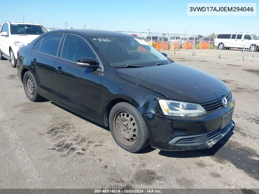 2014 Volkswagen Jetta 1.8T Se VIN: 3VWD17AJ0EM294046 Lot: 40514514