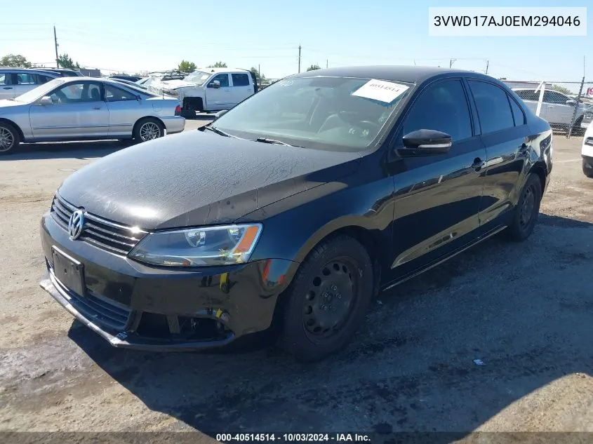 3VWD17AJ0EM294046 2014 Volkswagen Jetta 1.8T Se