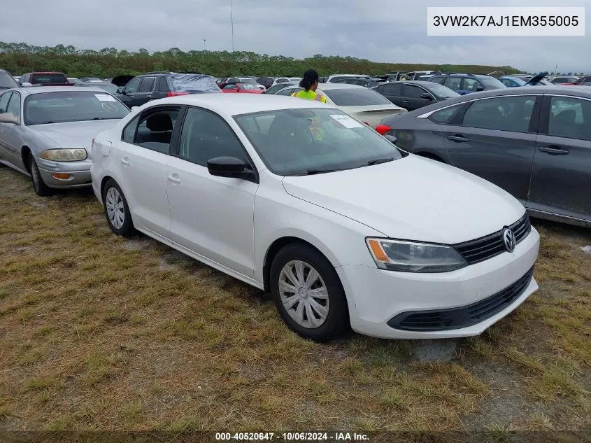 3VW2K7AJ1EM355005 2014 Volkswagen Jetta S