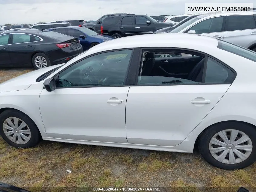 3VW2K7AJ1EM355005 2014 Volkswagen Jetta S