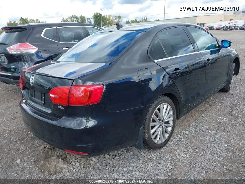 3VWL17AJ9EM403910 2014 Volkswagen Jetta 1.8T Sel