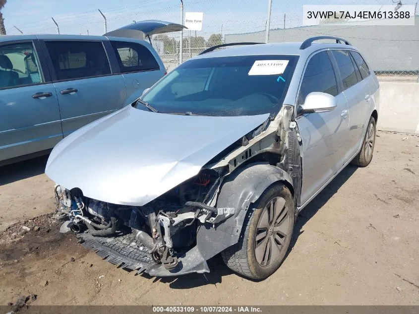 3VWPL7AJ4EM613388 2014 Volkswagen Jetta Sportwagen 2.0L Tdi