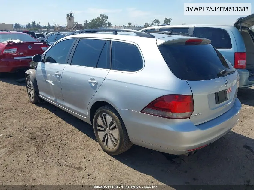 3VWPL7AJ4EM613388 2014 Volkswagen Jetta Sportwagen 2.0L Tdi