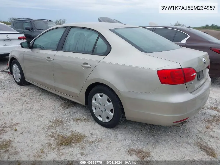 2014 Volkswagen Jetta S VIN: 3VW1K7AJ5EM234957 Lot: 40538779