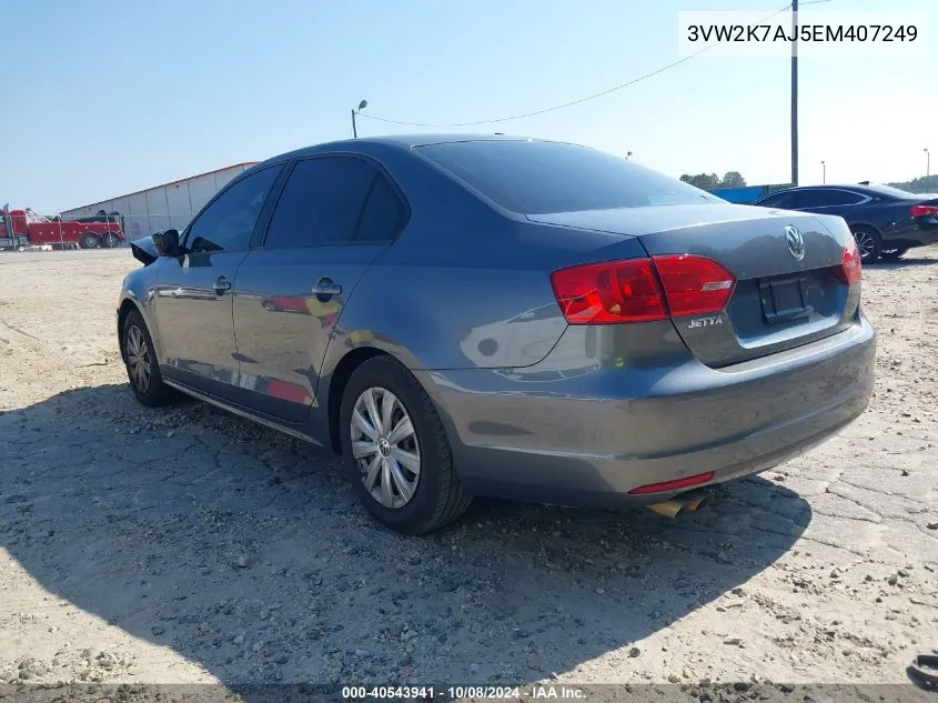 2014 Volkswagen Jetta 2.0L S VIN: 3VW2K7AJ5EM407249 Lot: 40543941