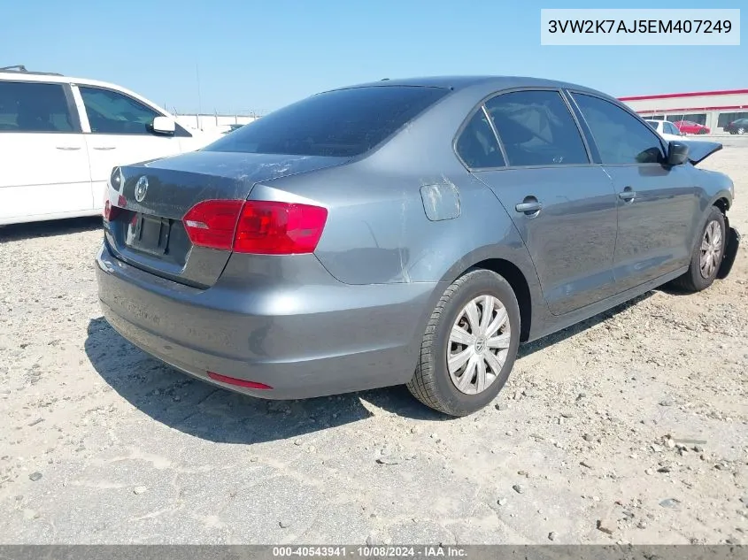 3VW2K7AJ5EM407249 2014 Volkswagen Jetta 2.0L S