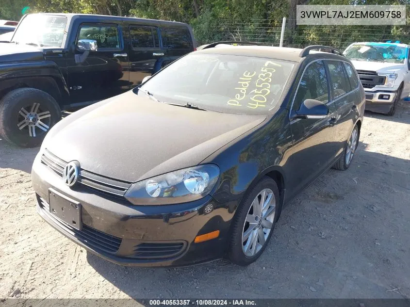 2014 Volkswagen Jetta Sportwagen 2.0L Tdi VIN: 3VWPL7AJ2EM609758 Lot: 40553357