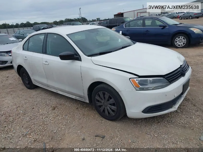 2014 Volkswagen Jetta 2.0L S VIN: 3VW2K7AJXEM235638 Lot: 40555472