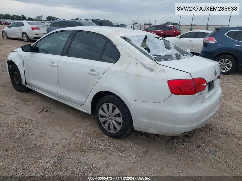 2014 Volkswagen Jetta 2.0L S VIN: 3VW2K7AJXEM235638 Lot: 40555472