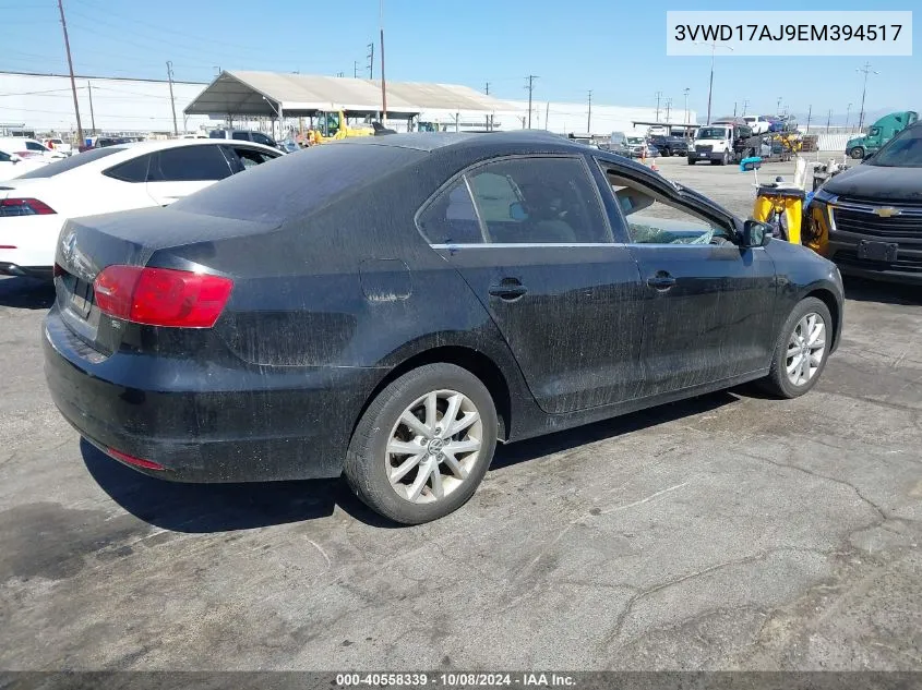 2014 Volkswagen Jetta 1.8T Se VIN: 3VWD17AJ9EM394517 Lot: 40558339