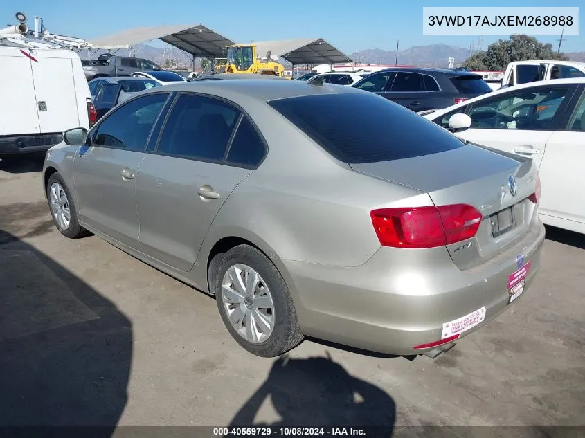 2014 Volkswagen Jetta 1.8T Se VIN: 3VWD17AJXEM268988 Lot: 40559729