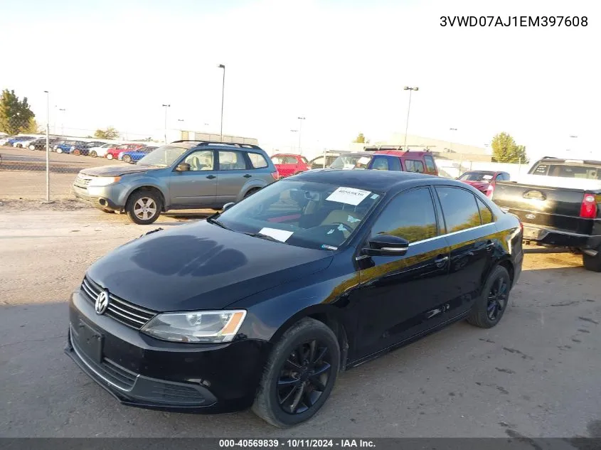 2014 Volkswagen Jetta Se VIN: 3VWD07AJ1EM397608 Lot: 40569839