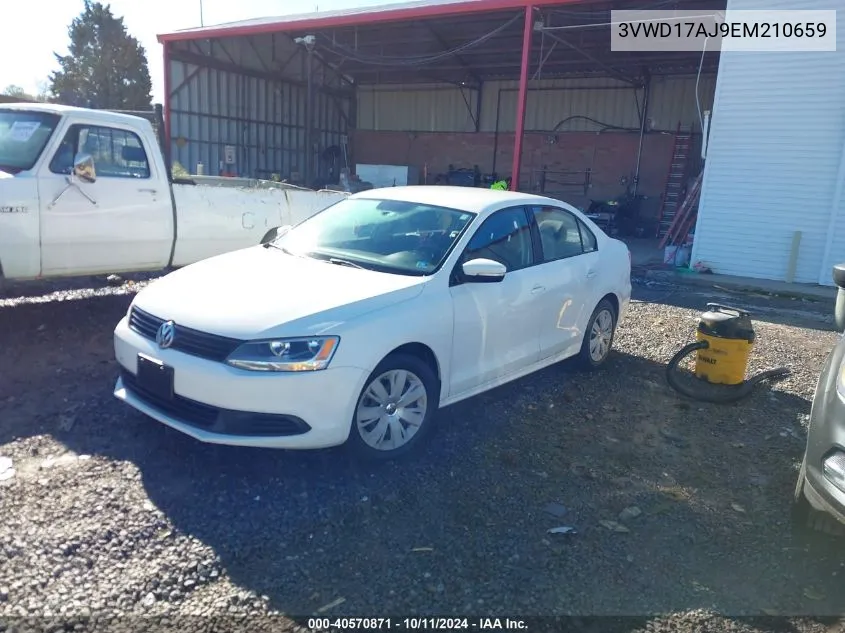 2014 Volkswagen Jetta Se VIN: 3VWD17AJ9EM210659 Lot: 40570871