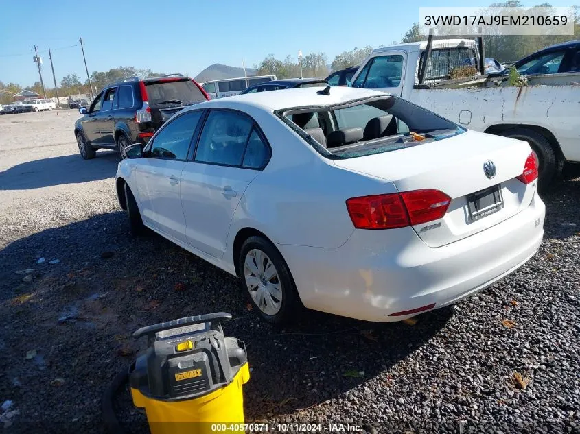 2014 Volkswagen Jetta Se VIN: 3VWD17AJ9EM210659 Lot: 40570871