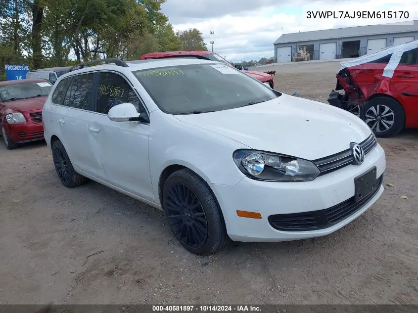 2014 Volkswagen Jetta Sportwagen 2.0L Tdi VIN: 3VWPL7AJ9EM615170 Lot: 40581897