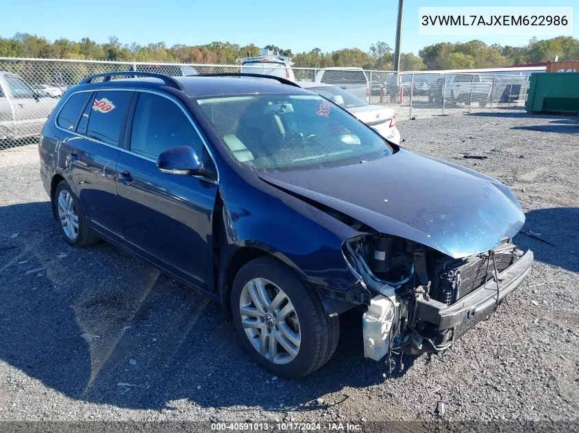 2014 Volkswagen Jetta Sportwagen Tdi VIN: 3VWML7AJXEM622986 Lot: 40591013