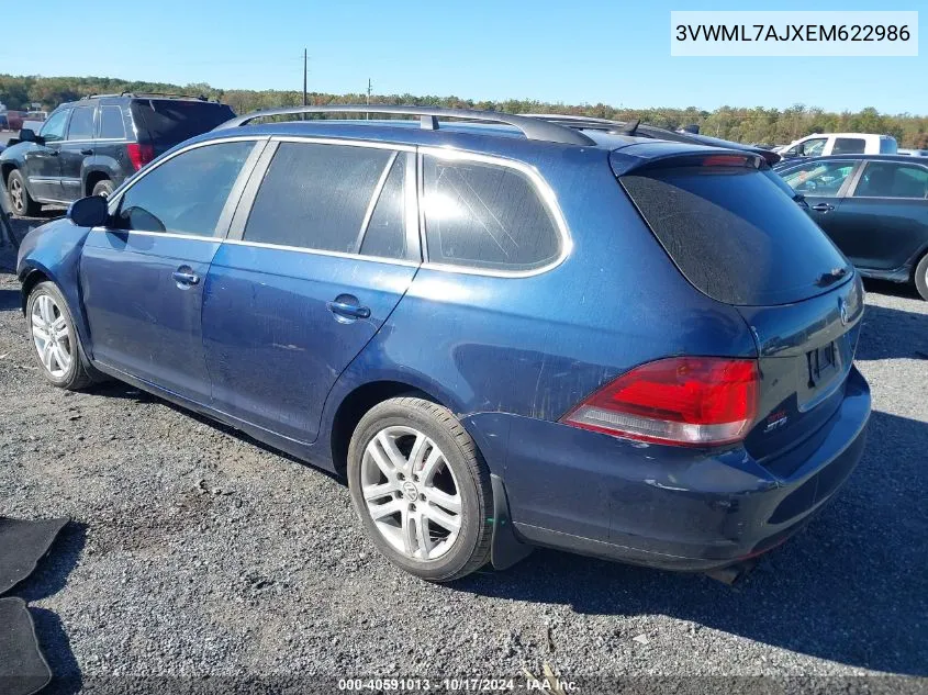 2014 Volkswagen Jetta Sportwagen Tdi VIN: 3VWML7AJXEM622986 Lot: 40591013