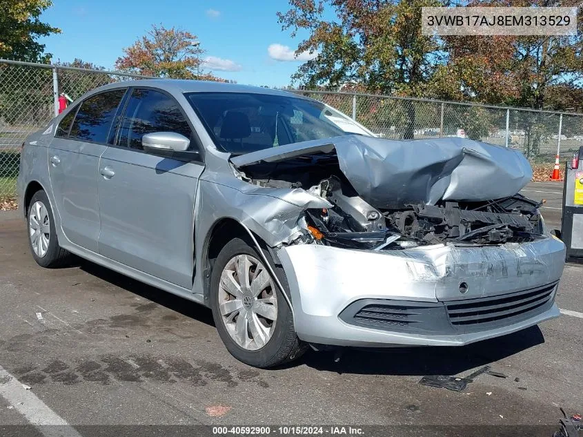 2014 Volkswagen Jetta 1.8T Se VIN: 3VWB17AJ8EM313529 Lot: 40592900