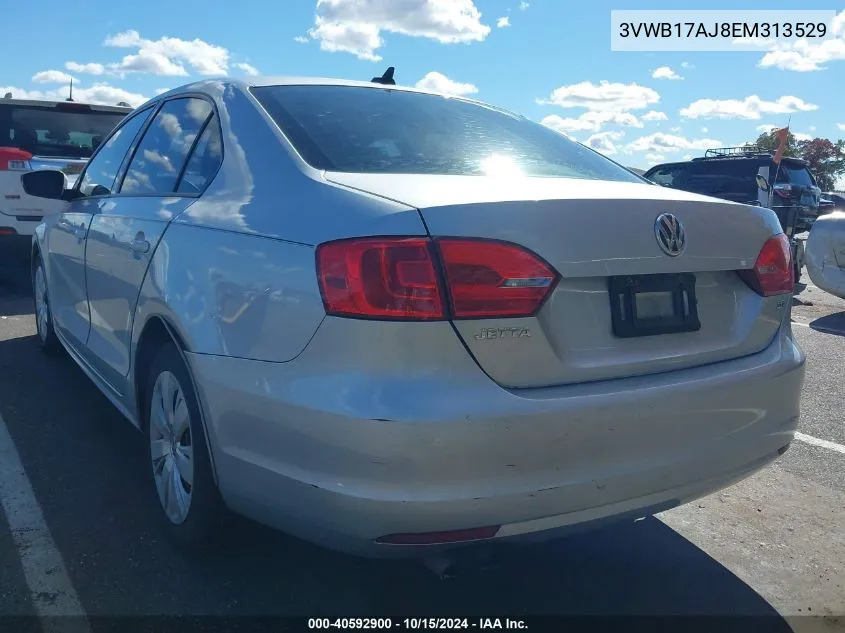 2014 Volkswagen Jetta 1.8T Se VIN: 3VWB17AJ8EM313529 Lot: 40592900