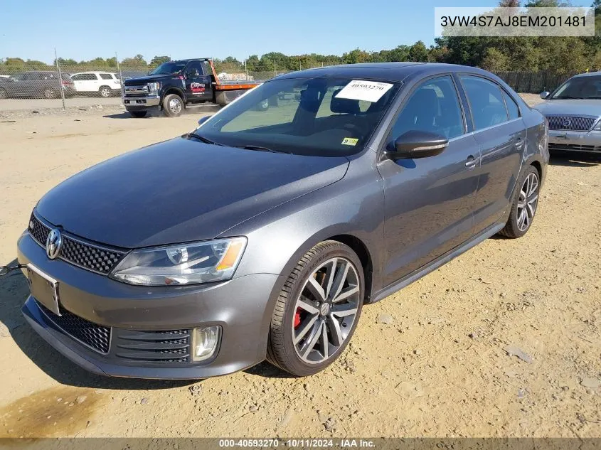 2014 Volkswagen Jetta Gli Autobahn VIN: 3VW4S7AJ8EM201481 Lot: 40593270