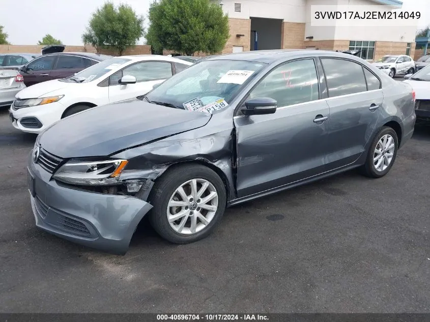 2014 Volkswagen Jetta Se VIN: 3VWD17AJ2EM214049 Lot: 40596704