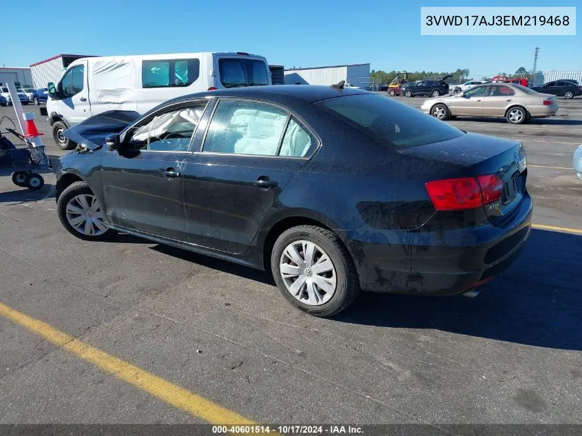 2014 Volkswagen Jetta 1.8T Se VIN: 3VWD17AJ3EM219468 Lot: 40601514