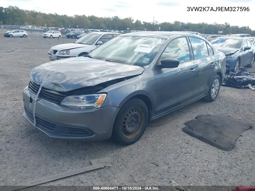 2014 Volkswagen Jetta 2.0L S VIN: 3VW2K7AJ9EM327596 Lot: 40604471