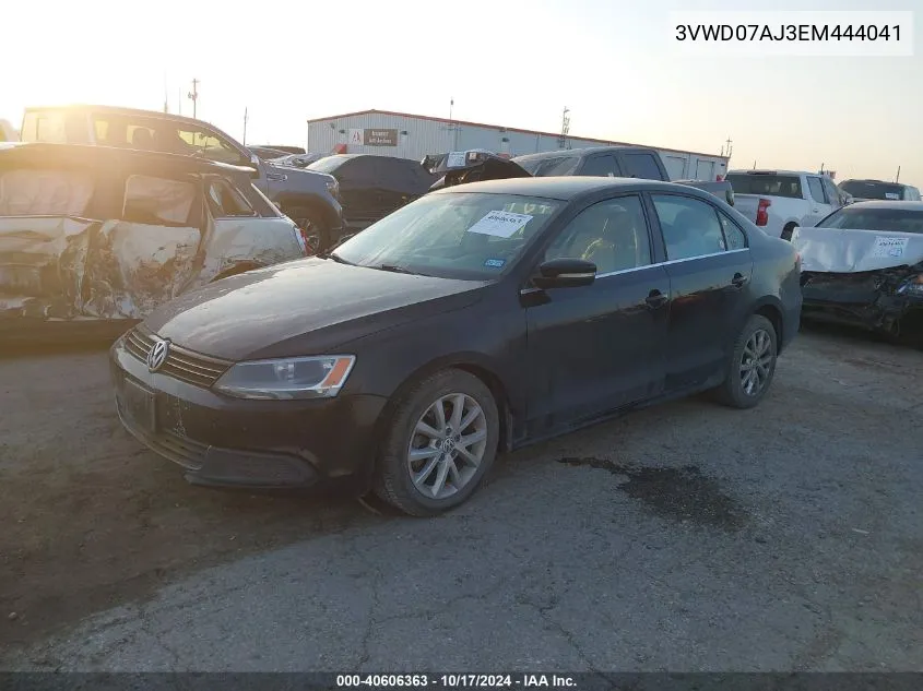 2014 Volkswagen Jetta Se VIN: 3VWD07AJ3EM444041 Lot: 40606363