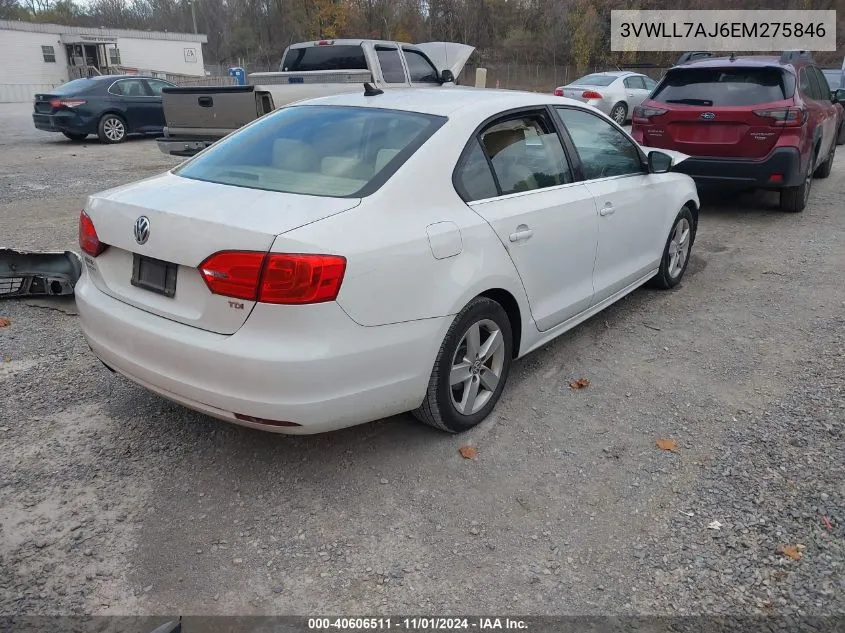 2014 Volkswagen Jetta 2.0L Tdi VIN: 3VWLL7AJ6EM275846 Lot: 40606511