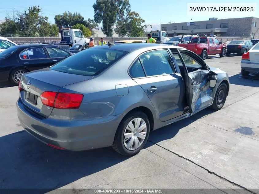 2014 Volkswagen Jetta 1.8T Se VIN: 3VWD17AJ2EM206825 Lot: 40610293